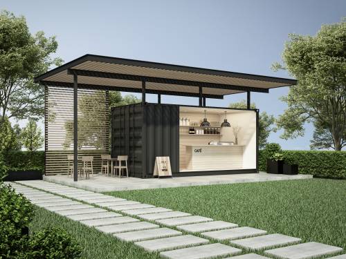projeto de bar em container